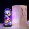 Red LED Rose in Glass Dome – Romantic Gift for Her