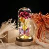 Red LED Rose in Glass Dome – Romantic Gift for Her
