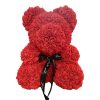 Red Rose Teddy Bear 40cm Artificial Rose Flower Gift