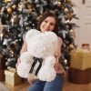 Red Rose Teddy Bear 40cm Artificial Rose Flower Gift