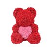 Red Rose Teddy Bear 40cm Artificial Rose Flower Gift
