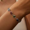 Red Zircon Heart Chain Bracelet