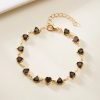 Red Zircon Heart Chain Bracelet