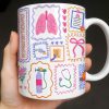 Respiratory Therapist With Lungs And Medical Tools - Personalized Custom Coffee Mug - DOC087_MG
