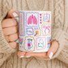 Respiratory Therapist With Lungs And Medical Tools - Personalized Custom Coffee Mug - DOC087_MG