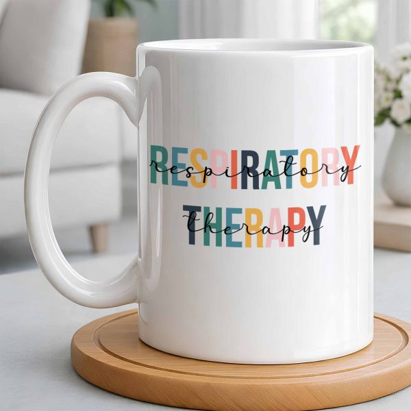 Respiratory Therapy Multicolored Text Design - Personalized Custom Coffee Mug - DOC086_MG