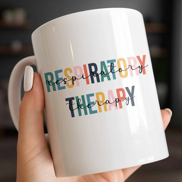 Respiratory Therapy Multicolored Text Design - Personalized Custom Coffee Mug - DOC086_MG