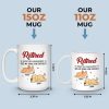 Retired Under New Management - Dog Personalized Custom Mug - Appreciation, Retirement Gift For Coworkers, Work Friends, Colleagues, Family Members, Pet Owners, Pet Lovers