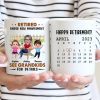 Retired Under New Management See Doll Grandkids Calendar Retirement Gift Personalized Mug