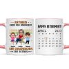 Retired Under New Management See Doll Grandkids Calendar Retirement Gift Personalized Mug