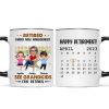 Retired Under New Management See Doll Grandkids Calendar Retirement Gift Personalized Mug