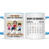 Retired Under New Management See Doll Grandkids Calendar Retirement Gift Personalized Mug