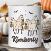 Retro Halloween Horse Ghosts Personalized Mug, Cute Western Gift with Spooky Vibes and Custom Name