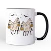 Retro Halloween Horse Ghosts Personalized Mug, Cute Western Gift with Spooky Vibes and Custom Name
