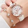 Rhinestone Heart Watch and Jewelry Set for Women