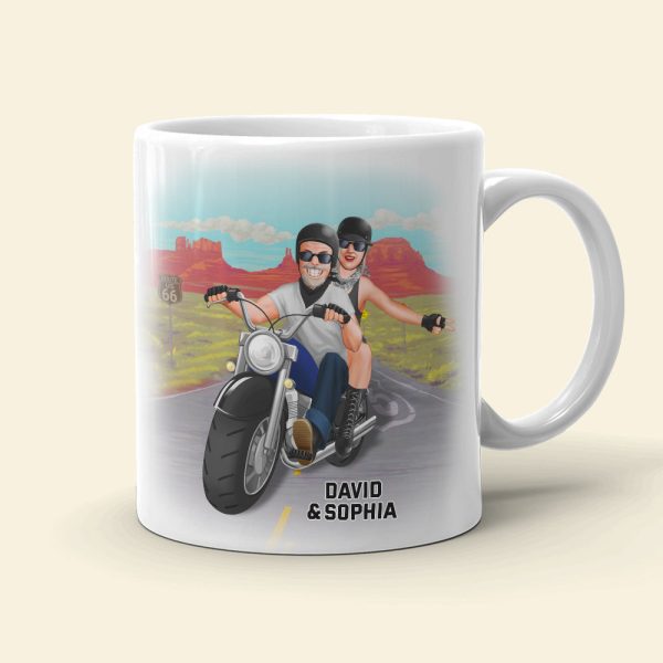 Riding Partners For Life, Personalized Biker Coffee Mug, Gift For Couple, Valentine's Gifts