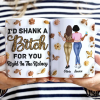 Right In The Kidney Besties Sisters - 3D Inflated Effect Printed Mug, Personalized White Edge-to-Edge Mug