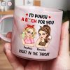 Right In The Throat Besties - Personalized Marble Mug
