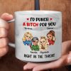 Right In The Throat Besties - Personalized Marble Mug