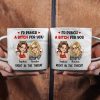 Right In The Throat Besties - Personalized Marble Mug