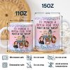Right In The Throat Besties Twinkle Leopard - Personalized White Edge-to-Edge Mug