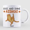 Rise And Shine Sassy Fluffy Cats Personalized Mug
