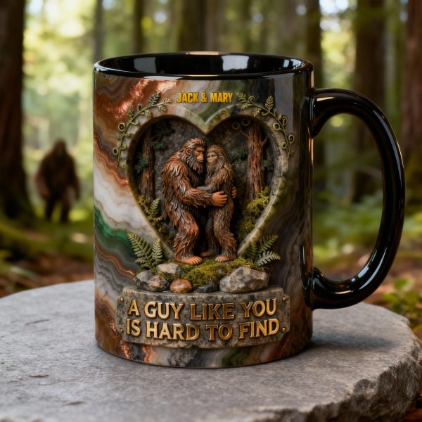 Romantic Bigfoot Couple, Personalized Gifts For Couple Accent Mug 05QHTN160126
