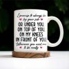 Romantic Commitment Message With Couple And Cityscape - Personalized Custom Coffee Mug - CPL293_MG
