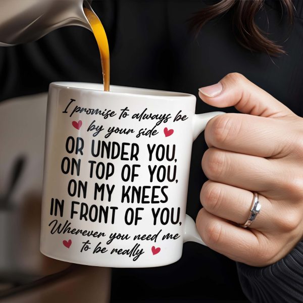 Romantic Commitment Message With Couple And Cityscape - Personalized Custom Coffee Mug - CPL293_MG