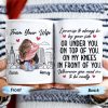 Romantic Commitment Message With Couple And Cityscape - Personalized Custom Coffee Mug - CPL293_MG