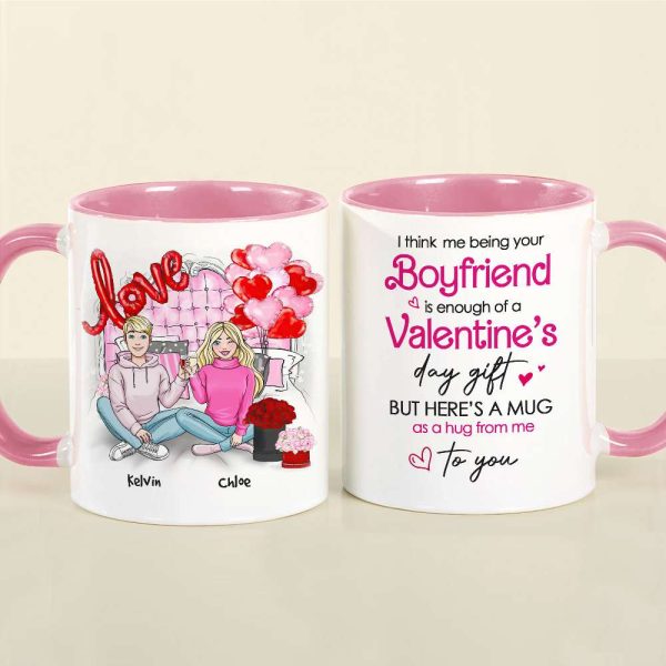 Romantic Couple, A Hug From Me To You, Personalized Mug, Couple Gifts, Gifts For Him, Gifts For Her, Valentine's Day Gifts, 01nahn011223hh