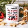 Romantic Couple, All I Want For Christmas Is Sexy Kisses, Personalized Coffee Mug, Couple Gifts, Gifts For Him/Her, Unique Christmas Gifts