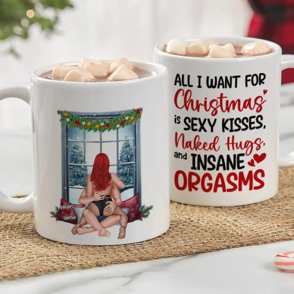 Romantic Couple, All I Want For Christmas Is Sexy Kisses, Personalized Coffee Mug, Couple Gifts, Gifts For Him/Her, Unique Christmas Gifts