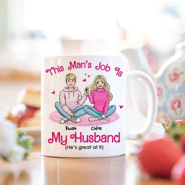 Romantic Couple, He's/She's Great At It, Personalized Mug, Couple Gifts, Gifts For Him, Gifts For Her, Valentine's Day Gifts, 01qhhn301123hh