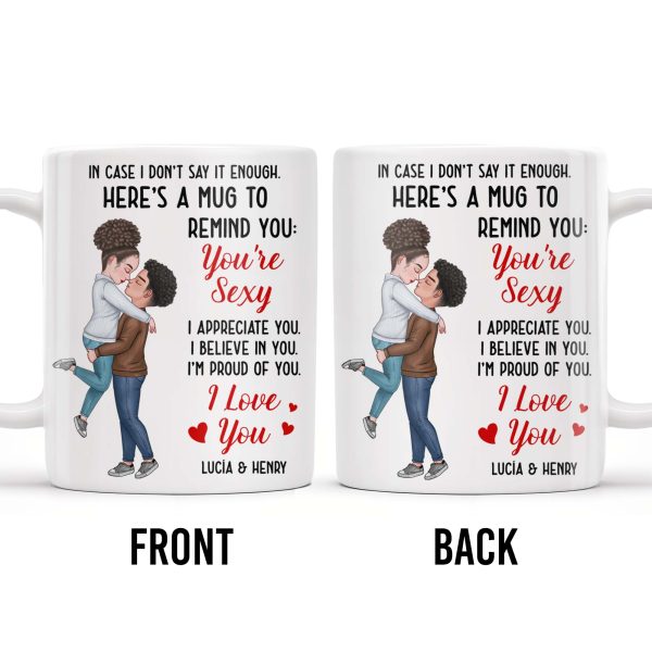 Romantic Couple Hugging Reminder I Love You Mug - Personalized Custom Coffee Mug - CPL312_MG