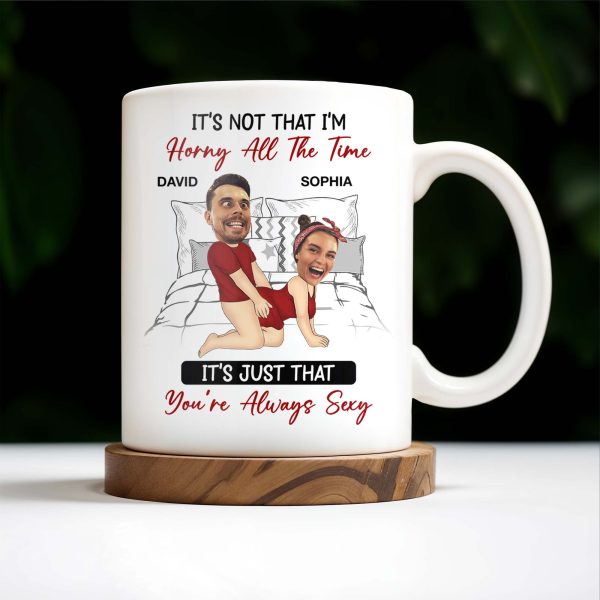 Romantic Couple in Red You're Always Sexy Quote - Personalized Custom Coffee Mug - CPL277_MG