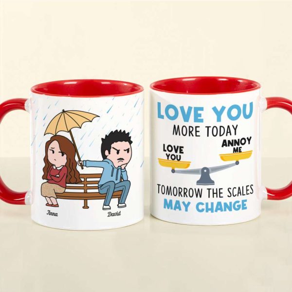 Romantic Couple, Love You More Day, Personalized Coffee Mug, Gifts For Couple
