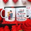 Romantic Couple, My Favourite Place Is Inside Your Hug, Personalized Mug, Couple Gifts, Gifts For Him, Gifts For Her, Valentine's Day Gifts