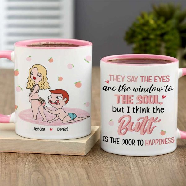 Romantic Couple, The Door To Happiness, Personalized Mug, Couple Gifts, Gifts For Him, Gifts For Her, Valentine's Day Gifts