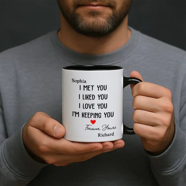 Romantic Mug with Love Quote, Ceramic Cup Design, Heartfelt Expression, Perfect Gift for Couples