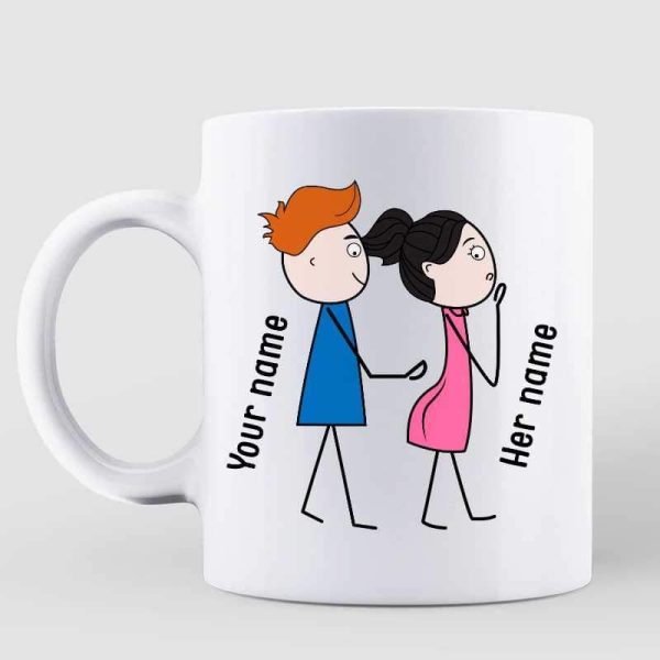 Rose Are Red Stick Couple Personalized Mug
