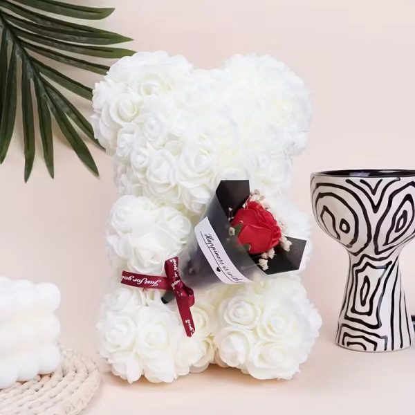 Rose Bear Hug Flower Decorative Gift for Weddings and Valentine’s Day
