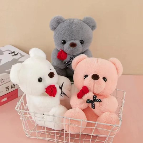 Rose Bear Plush Doll Soft Hug Toy