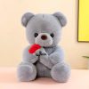 Rose Bear Plush Doll Soft Hug Toy