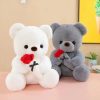 Rose Bear Plush Doll Soft Hug Toy
