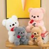 Rose Bear Plush Doll Soft Hug Toy