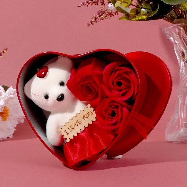 Rose Bear Soap Flower Gift Box