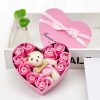 Rose Bear with Heart Shaped Display Case