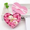 Rose Bear with Heart Shaped Display Case