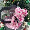 Rose Flower Teddy Bear 25cm Romantic Gift with Box
